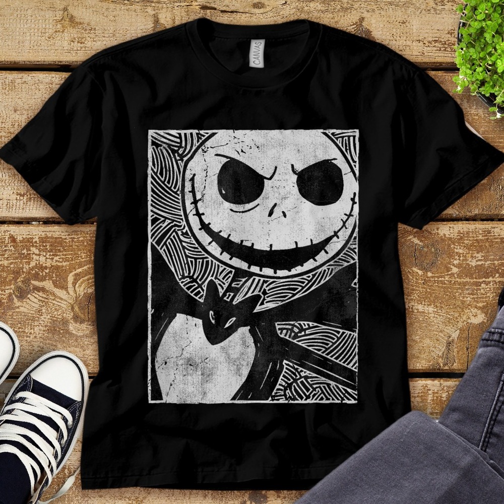 Jack Skellington Halloween Sketch The Nightmare Unisex Tee Adult T-shirt